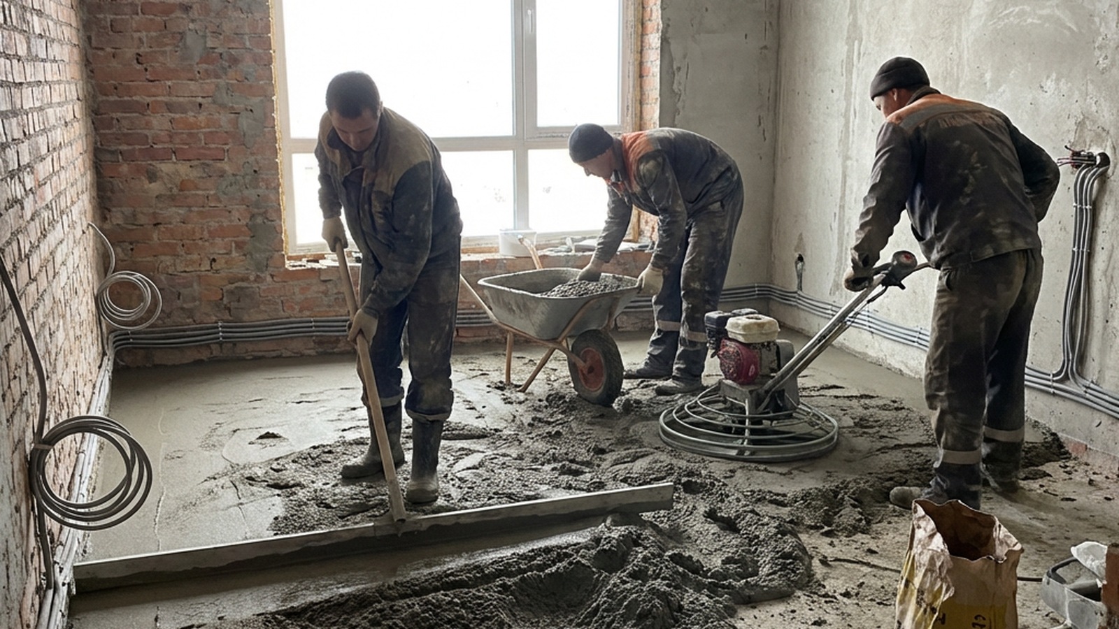 876 заявок в нише стяжки пола по 1 537 ₽ при бюджете ~300 000 ₽/мес